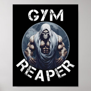 Affiche Salle de sport Reaper Fitness Halloween Skeleton W