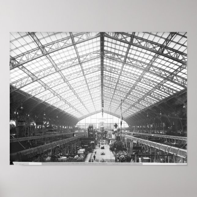 Affiche Salle des machines, exposition universelle (Devant)