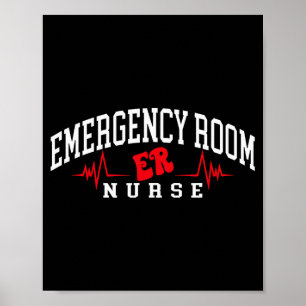 Affiche Salle d'urgence drôle Infirmière de salle d'urgenc