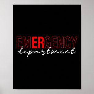 Affiche Salle D'Urgence Er Rn Infirmière Département Santé