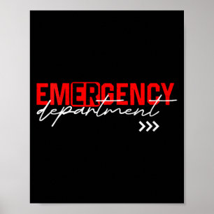 Affiche Salle d'urgence pour femmes Urgence Infirmière Rn