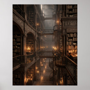 Affiche Salle infinie des archives anciennes