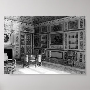 Affiche Salle Mazarine du palais du Prince de Monaco vinta