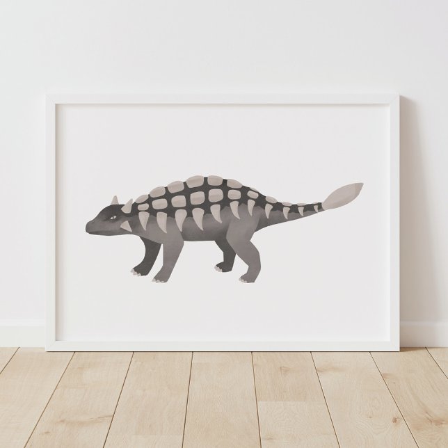 Affiche Salle pour enfants Ankylosaurus Dinosaur (Créateur téléchargé)