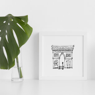 Affiche Salle pour enfants   Arc de Triomphe Paris