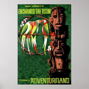 Affiche Salle Tiki Enchantée 1963 Attraction Disneyland