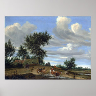 Affiche Salomon van Ruysdael A Country Road