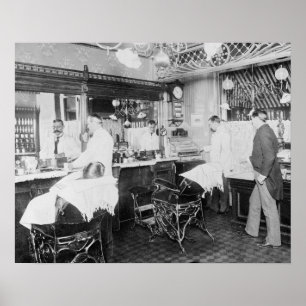 Affiche Salon de coiffure de New York City, 1895. Photo