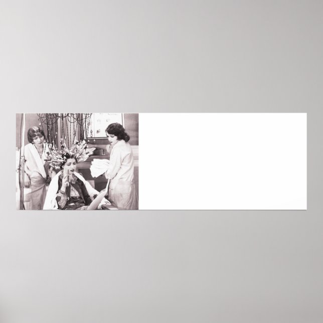 Affiche Salon de coiffure rétro (Devant)