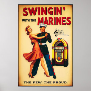 Affiche Salon de danse vintage pour le service militaire