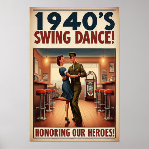 Affiche Salon de danse vintage pour le service militaire