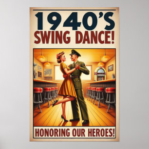 Affiche Salon de danse vintage pour le service militaire