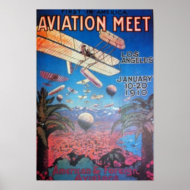 Affiche Salon de l'aviation à Los Angeles (Devant)