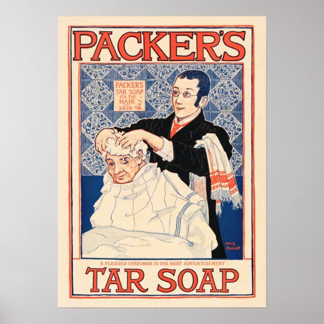 Affiche Salon De Shampooing À Savon Tar De PACKER Publicit (Devant)