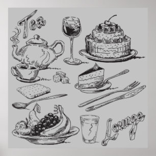 Affiche Salon de thé