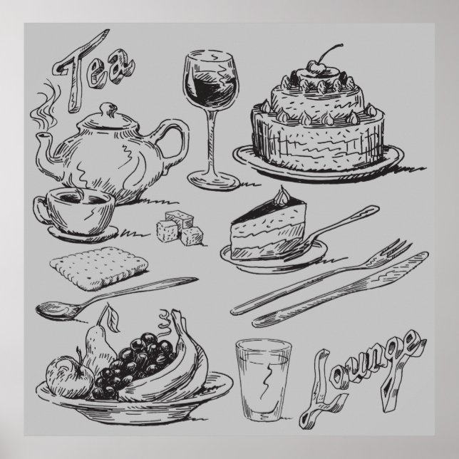 Affiche Salon de thé (Devant)