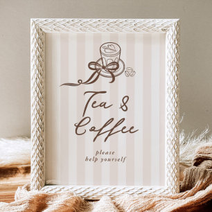Affiche Salon de thé et de café Cafe Bebe Baby shower