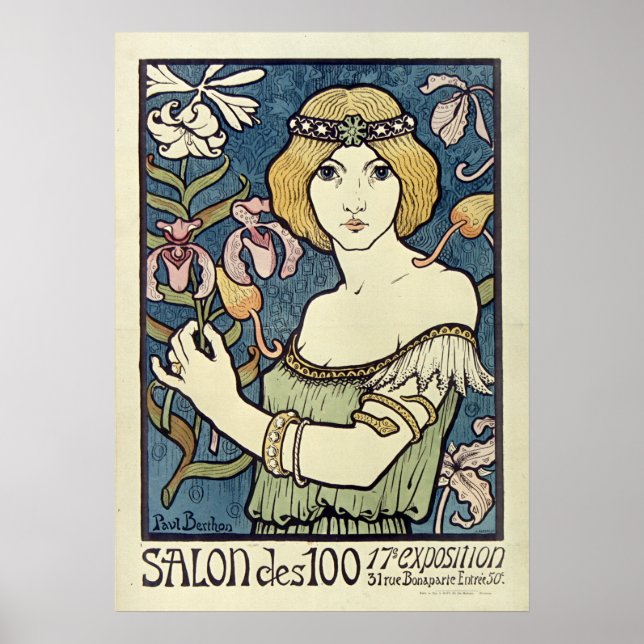 Affiche Salon des Cents par Paul Berthon (Devant)