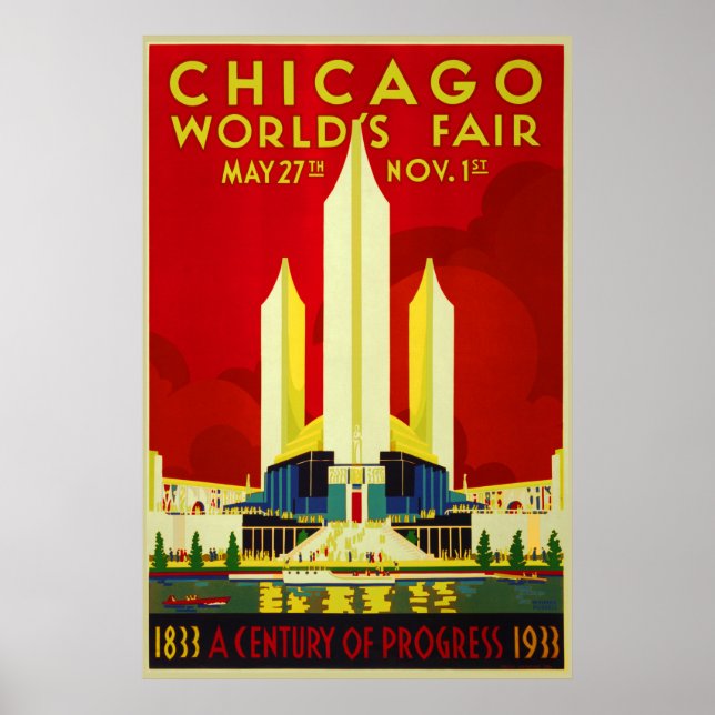 Affiche Salon du monde de Chicago un siècle de progrès exp (Devant)