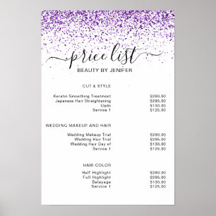 Affiche Salon luxe scintillant violet