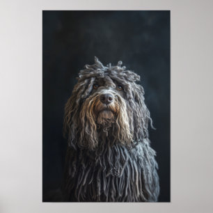 Affiche Salon pour animaux de compagnie Bergamasco Sheepdo
