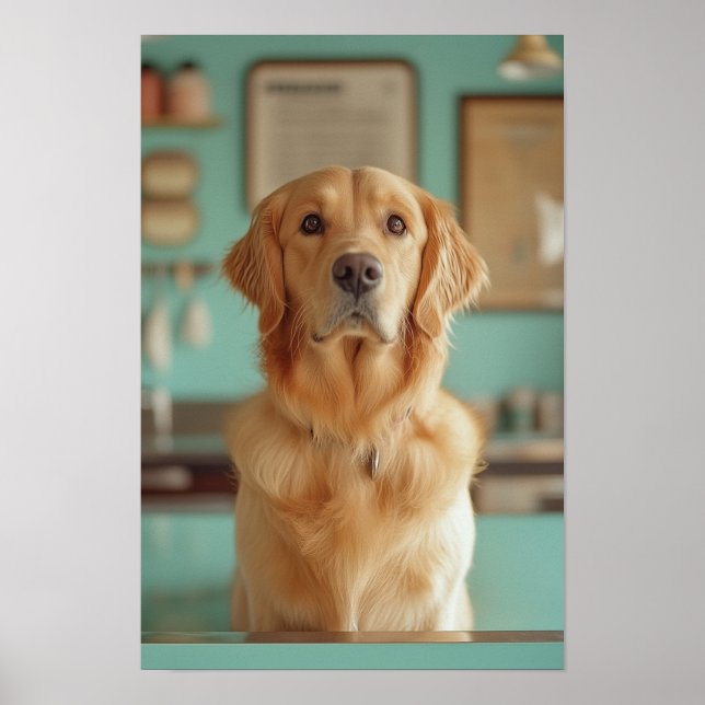 Affiche Salon pour animaux de compagnie Boutique Labrador  (Devant)