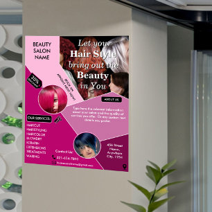 Affiche Salon professionnel des cheveux Services Ajouter P