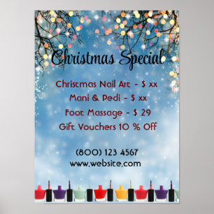 Affiche Salon spécial ongle de Noël