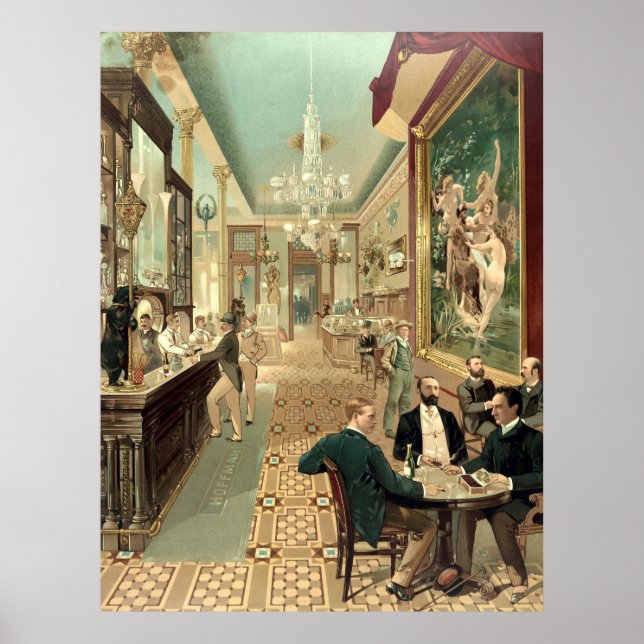 Affiche Salon vintage 1890 (Devant)