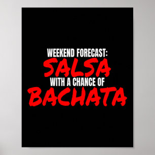 Affiche Salsa Bachata Dance Week-end Prévision Bachata Sal