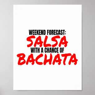 Affiche Salsa Bachata Dance Week-end Prévision Bachata Sal