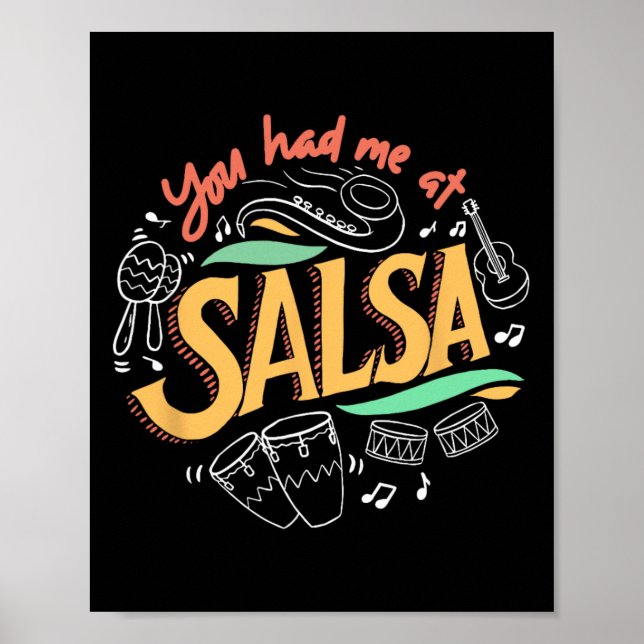 Affiche Salsa Dance Amour Salsa Dance Danser Danser Danser (Devant)