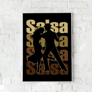Affiche Salsa Dance pour une musique latine Danser Salsa