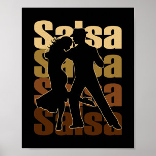 Affiche Salsa Dance pour une musique latine Danser Salsa
