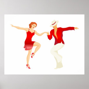 Affiche Salsa Dancers Dance Series