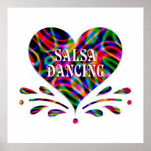 Affiche Salsa Dancing Fun Heart