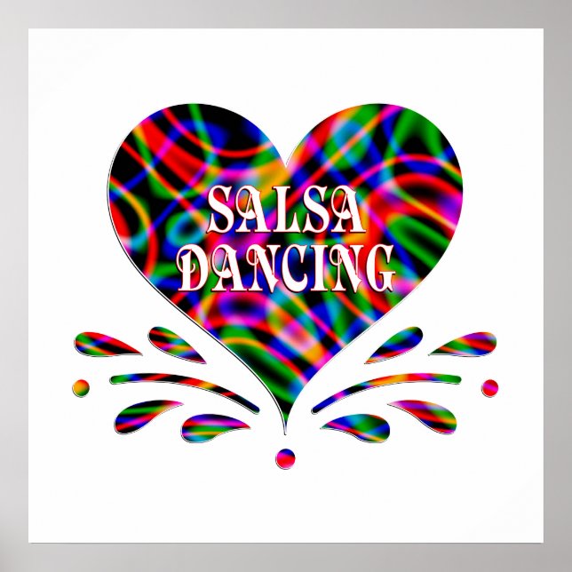 Affiche Salsa Dancing Fun Heart (Devant)