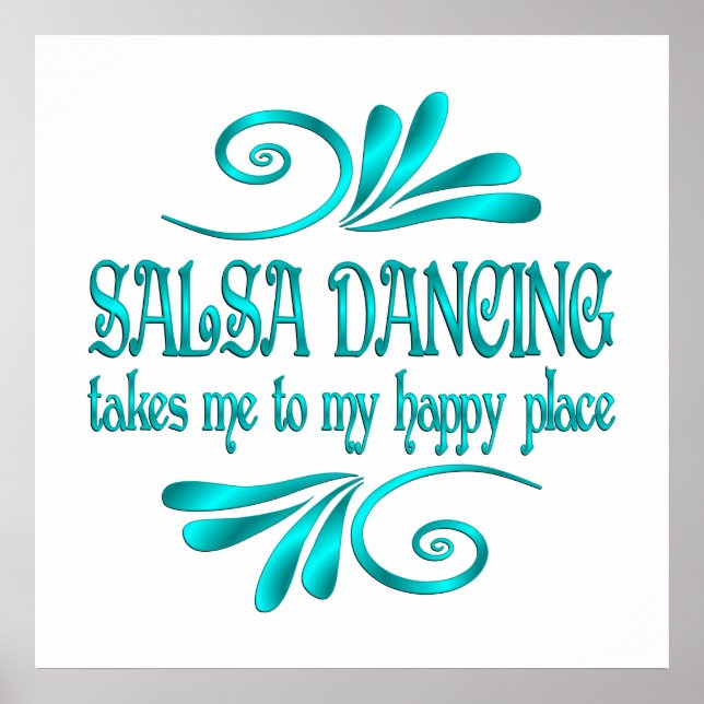 Affiche Salsa Dancing Happy Place (Devant)