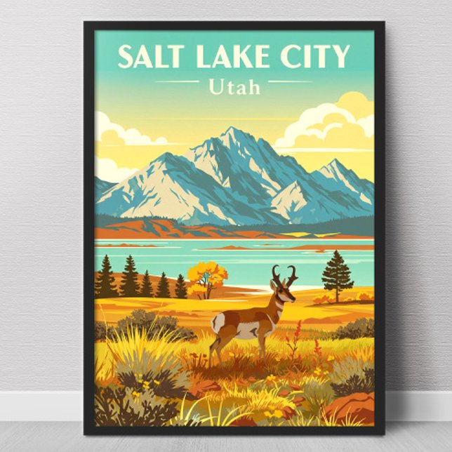 Affiche Salt Lake City Utah vintage (Créateur téléchargé)