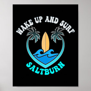 Affiche Saltburn, réveillez-vous et surfez