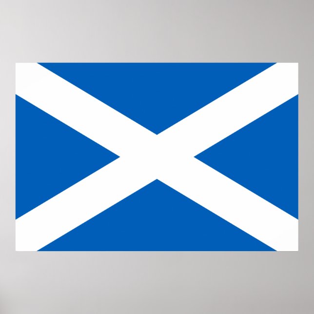 Affiche Saltire ~ Drapeau de l'Ecosse (Devant)