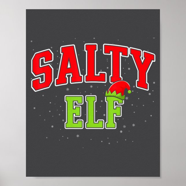 Affiche Salty Elf Christmas Family Matching Group Xmas  (Devant)