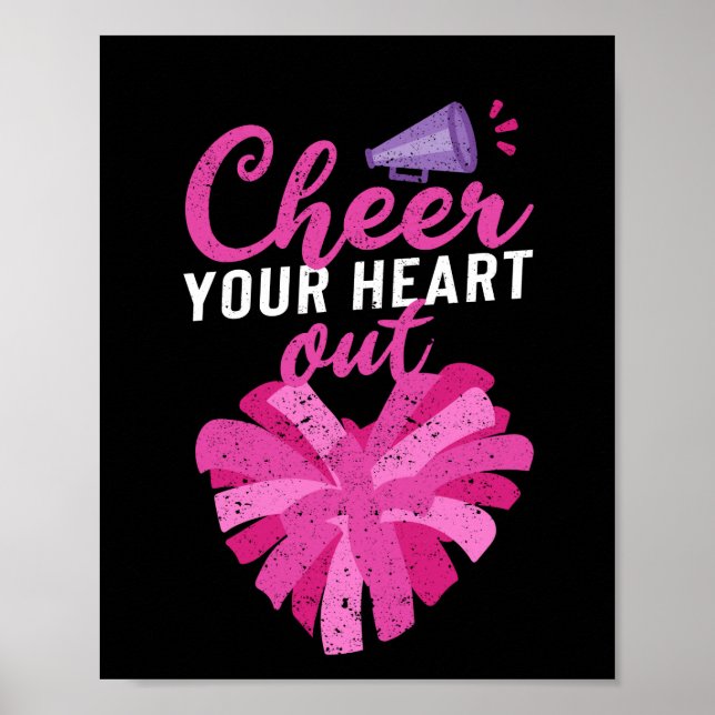 Affiche Saluez Votre Coeur En Haut Pom-pom girl (Devant)