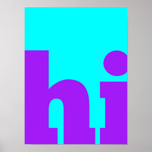Affiche Salut - Bonjour Moderne & Typographie Design
