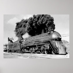 Affiche Salut boule il !  Chemin de fer vintage limité du