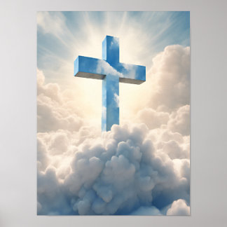 Affiche Salut, Croix dans les nuages,