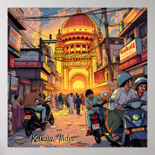 Affiche Salut de l'Inde   Kolkata