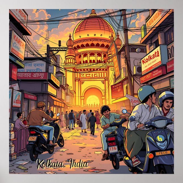 Affiche Salut de l'Inde | Kolkata (Devant)