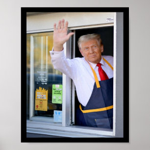 Affiche Salut, obtenez votre burger Donald Trump cuisine d