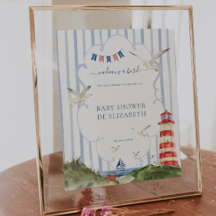Affiche Salut Petit Marin Panneau Cadeaux Baby Shower